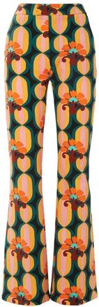 La DoubleJ Opulente Arcturus Print Bootcut Broek - Dames - Wijde Broeken - Veelkleurig - L - Broeken