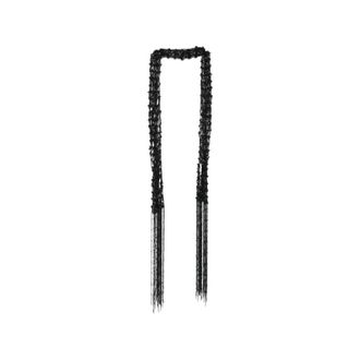 Dries Van Noten Necklaces, female, Black, Size: ONE SIZE 09010-neckl.w261-1912 Beaded Fringe Necklace