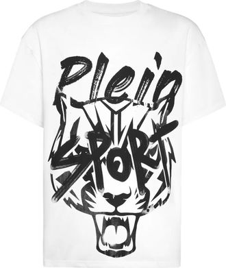 Plein Sport T-shirt girocollo con stampa - Bianco