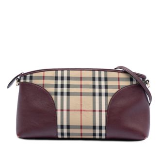 Burberry Tweeded Haymarket Check Gecoate Canvas Chichester Schoudertas (tweedehands)