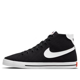 Nike (WMNS) Nike Court Legacy Canvas Mid Black White Orange DD0161-001