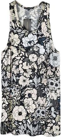 Christopher Kane Black & grey floral jersey tank dress Size M