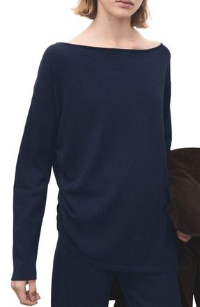 Mango Boatneck Sweater in Dark Navy at Nordstrom, Size X-Small