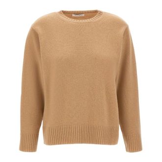 KANGRA Trui met ronde hals - Dames - Truien - Bruin - Maat: M Wol