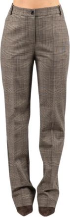 Pinko Pleione Broek - Dames - Straight fit broeken - Bruin - M - Broeken