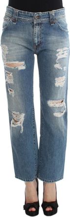 John Galliano Chic Boyfriend Blue Wash Jeans - Dames - Regular Fit Jeans - Blauw - W24 - Katoen - Jeans