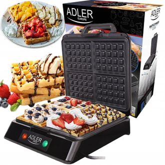 OEM Gofreadora Para 4 Gofres Crujientes, Alta Potencia 1500w Ad3036