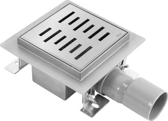 Rea Rea - Drenaje Lineal Line 120x120 Nickel Brush