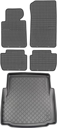 OEM Juego De Alfombrillas De Goma Para Coche Y Alfombrilla Para Maletero Para Bmw Serie 3 E46 Sed&aacute;n (1998-02.2005)