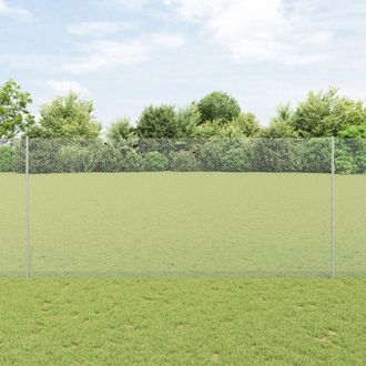 Berkfield Home Fence Posts 22 pcs U-Channel 140 cm Galvanised Steel in Silver
