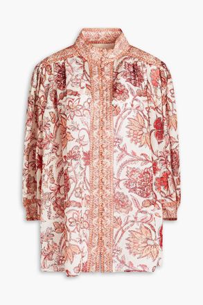 Zimmermann Paisley-print ramie blouse - Red - 2