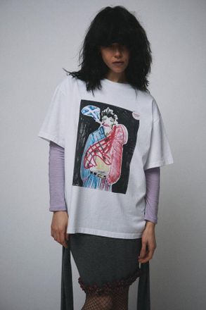 Charles Jeffrey Loverboy Graphic Print T-Shirt - White