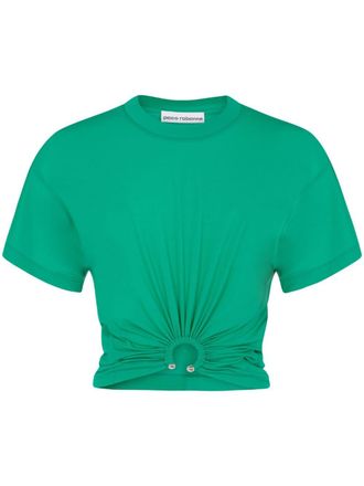 Paco Rabanne T-shirt con dettaglio arricciato - Verde