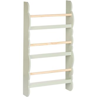 Beliani Estanter&iacute;a De Pared Colgante De Madera De Pino Mdf De 3 Baldas Para Habitaci&oacute;n Infantil Verde Claro Rigolet