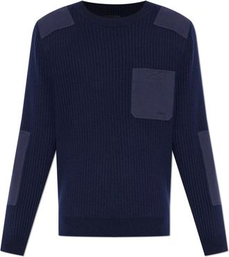 A.P.C. Mallarme Sweater - Heren - Ronde hals truien - Blauw - M - Wol - Truien & Vesten