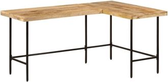 vidaXL Vidaxl - Escritorio Madera Maciza Mango Y Hierro 165x110x77 Cm