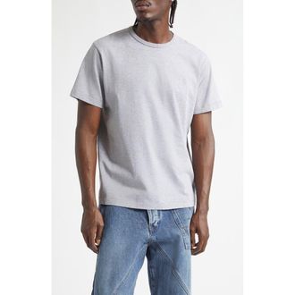 J.W.Anderson Embroidered Anchor Logo Cotton T-Shirt in Mid Grey Melange at Nordstrom, Size X-Large