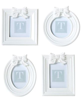 Two's Company Set Of 4 Bow Photo Frames