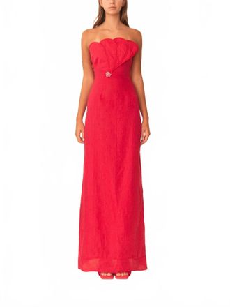 Azulu Bianca Maxi Dress In Raspberry