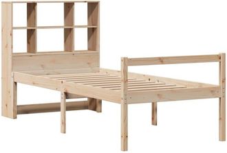 vidaXL Cama Con Estanter&iacute;a Sin Colch&oacute;n Madera Maciza De Pino 90x190 Cm Vidaxl