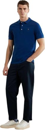 Farah Herenpolo met korte mouwen (Blauw)