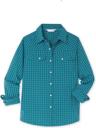 Stio | Womens Eddy Shirt Long Sleeve, Size Extra Small in Rapids Gingham