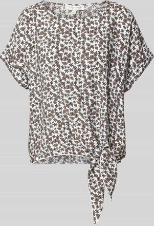 Christian Berg Relaxed Fit Bluse mit Knotendetail in Weiss, Größe 34