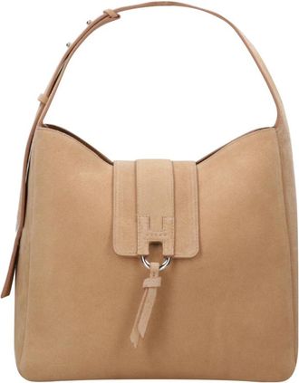 Hogan Trend Hobo Tas - Dames - Schoudertassen - Beige - ONE Size - Leer - Tassen