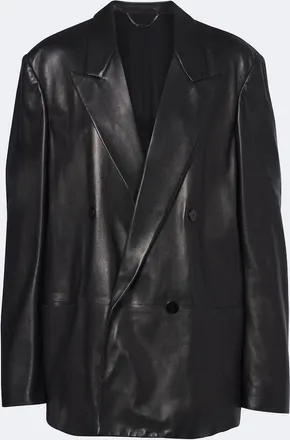Gucci Double-breasted leather jacket
