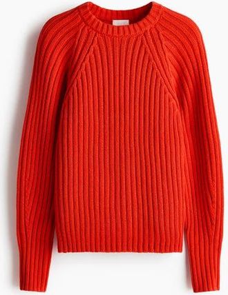 H&M Rib-knit Jumper in Bright Red at Nordstrom, Size Xx-Large
