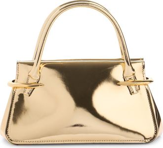 Givenchy Mini Pinch Metallic Leather Top Handle Bag in 715-Golden at Nordstrom