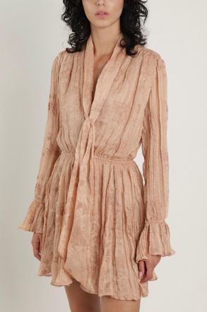 Sabina Mus&aacute;yev Dillon Dress In Cream Latte Floral Embroidery