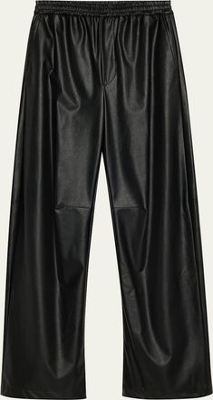 Maison Margiela Faux Leather Wide-Leg Pants
