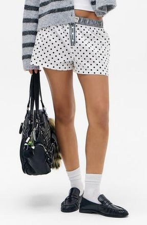 BDG Polka Dot Contrast Boxer Shorts in Ecru Polka at Nordstrom Rack, Size X-Small