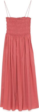 Matteau Abito lungo con inserto increspato - Rosa