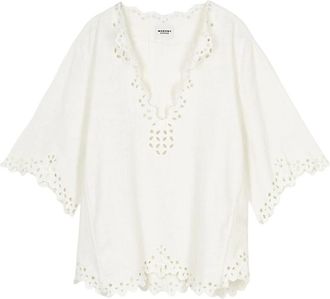 Isabel Marant Overhemden, Dames, Wit, S, Katoen, Shana Top