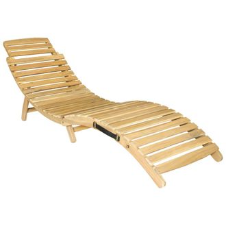 Happy Garden Tumbona plegable de acacia
