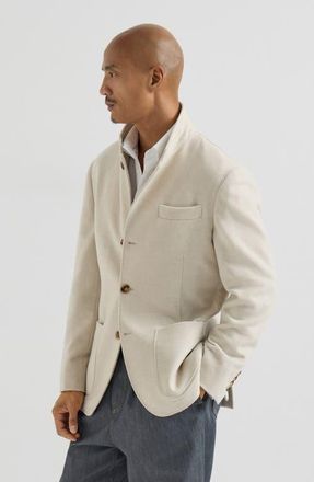 Brunello Cucinelli Blazer-style outerwear in Sand at Nordstrom, Size Xxx-Large Eu
