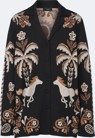 Alanui Island Roots wool and silk-blend blazer