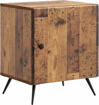 vidaXL Armario De Noche Madera Envejecida 43 X 34,5 X 50 Cm Vidaxl