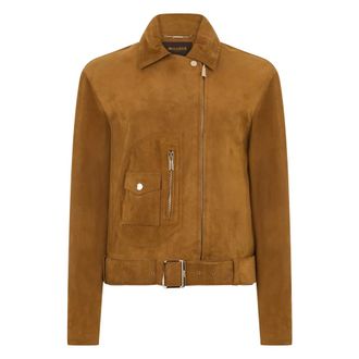 Moorer Leather Jackets, female, Brown, Size: 2XL Faux Leather Jacket