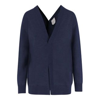 SA SU PHI V-neck Knitwear, female, Blue, Size: XS V-neck Knitwear