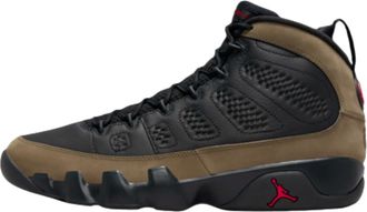 Nike Nike Mens Air Jordan 9 Retro, Black/True Red-light Olive, 10 UK