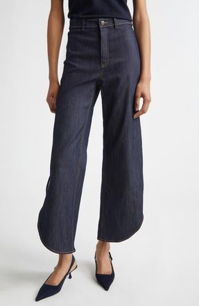Cinq &agrave; Sept Hannah Wide Leg Jeans in Indigo at Nordstrom, Size 10