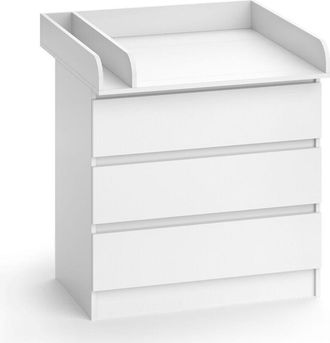 Vicco Mueble Cambiador Emma, Blanco, 80 X 85.4 Cm Con 3 Cajones