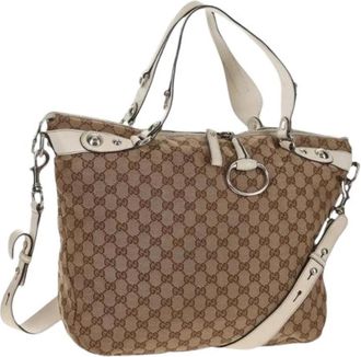 Gucci Pre-owned Vintage Tote Bag - Dames - Vintage Shopper - Bruin - ONE Size - Leer - Vintage