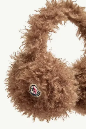 Moncler K20933B0005589B4G Fuzzy Knit Ear Warmer - Camel