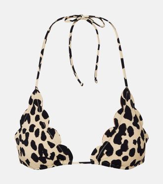 Marysia Swim Broadway leopard-print bikini top