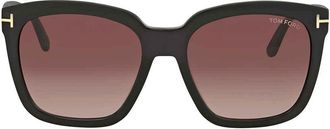 Tom Ford Amarra Red Gradient Square Ladies Sunglasses FT0502 01T 55