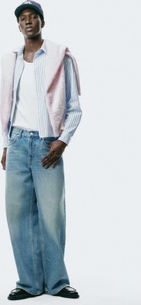 H&M Wide Jeans in Light Denim Blue at Nordstrom, Size 36 X 32